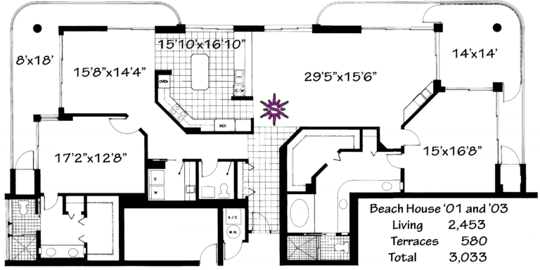 Beach House Floor Plan '01 '03