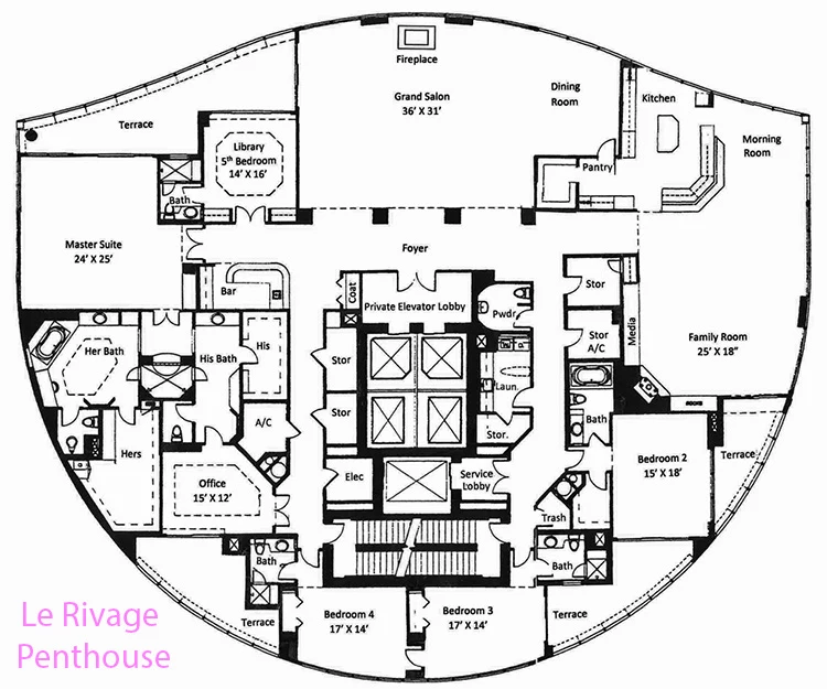 Le Rivage Penthouse floor plan