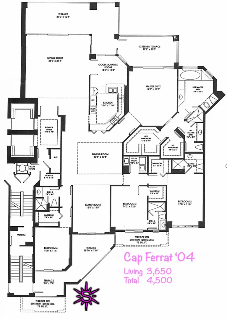 Cap Ferrat at Pelican Bay Floor Plan '04