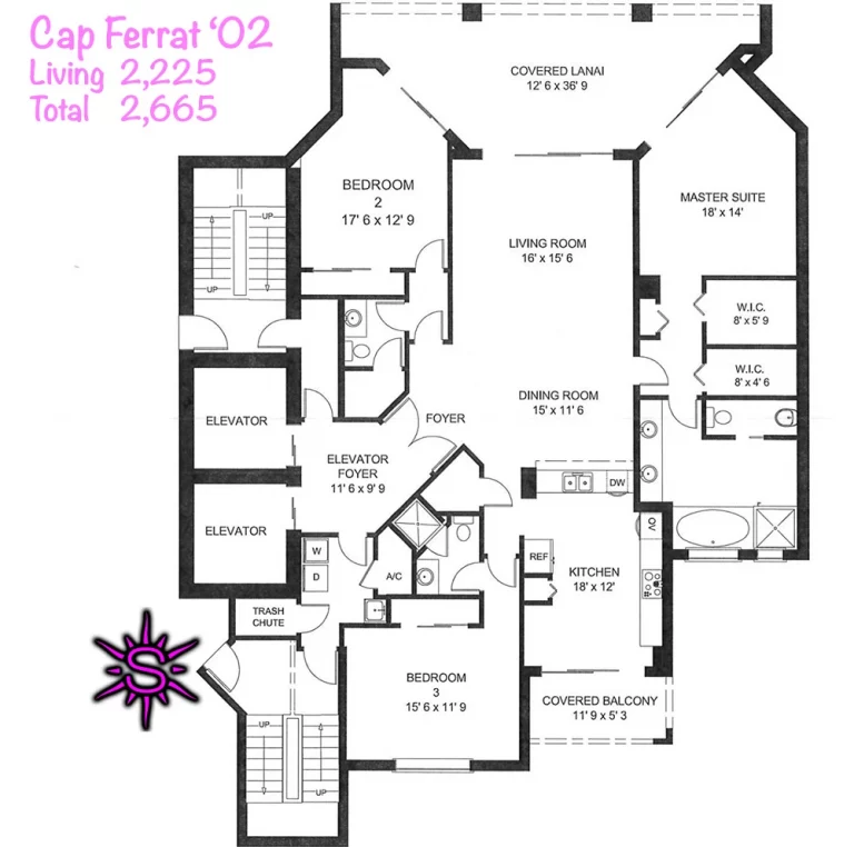 Cap Ferrat at Pelican Bay Floor Plan '02