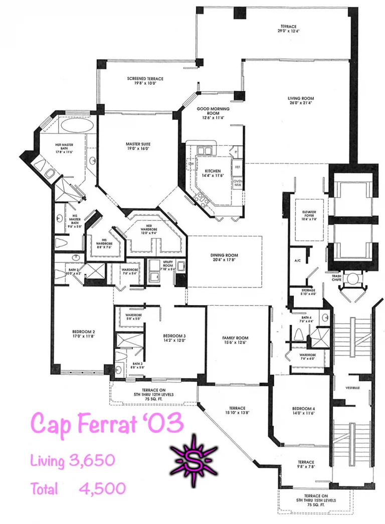 Cap Ferrat at Pelican Bay Floor plan '03