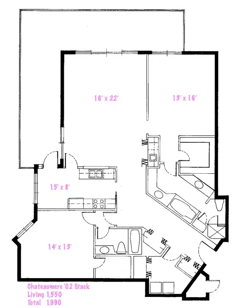 Chateaumere floor plan '02 stack